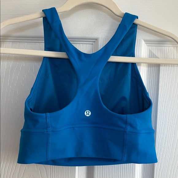 📦 MOVING SALE! Lululemon Wunder Train Longline Bra - Size 8 - Poolside Blue - Picture 5 of 7